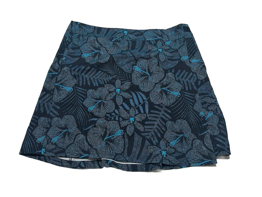 NEW RipSkirt Hawaii Maui Moonlight Womens Large Midi Blue Hawaiian Floral